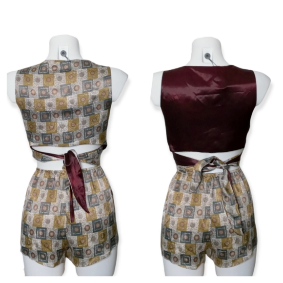 Bobbie Short Set Reversible Top Size Medium - Picture 2 of 8